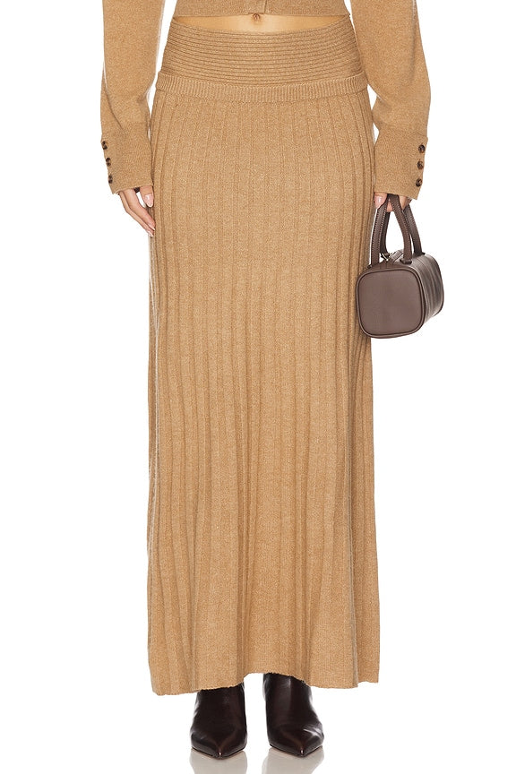 Premium Cashmino Ribbed Skirt