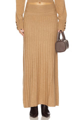 Premium Cashmino Ribbed Skirt