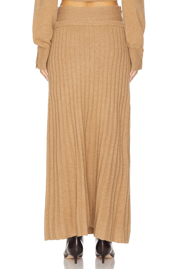 Premium Cashmino Ribbed Skirt