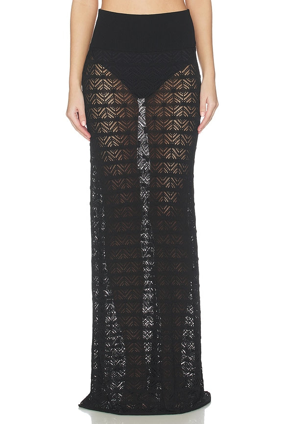 Kyriah Pointelle Maxi Skirt