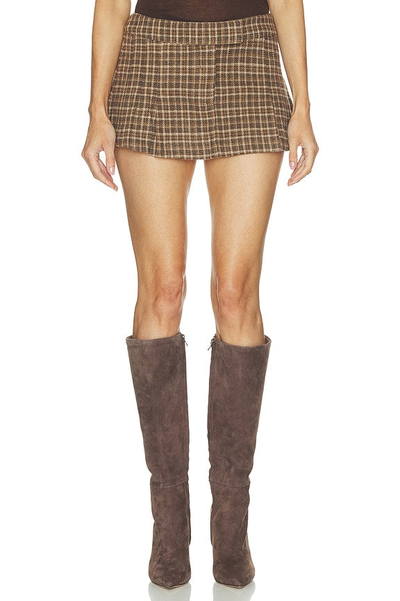 x REVOLVE Keely Check Skirt