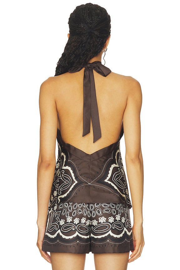 Solal Silk Halterneck Top