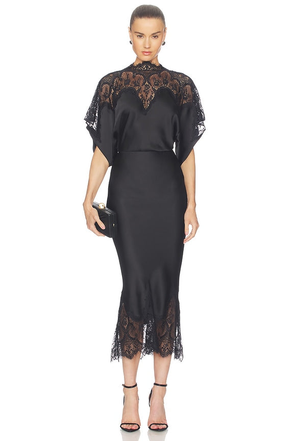 Reverse Obie Midcalf Dress With Lace