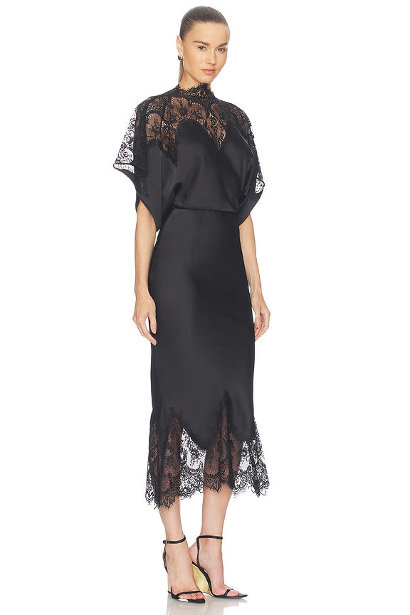 Reverse Obie Midcalf Dress With Lace