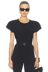 Cap Sleeve Bomber Bodysuit