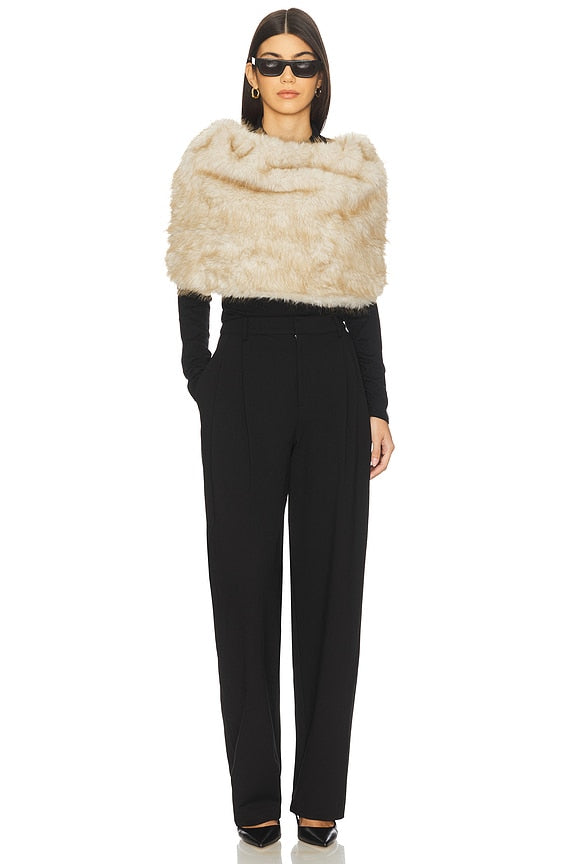 Pascale Faux Fur Shawl
