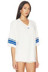 Stretch Knit V- Neck Top