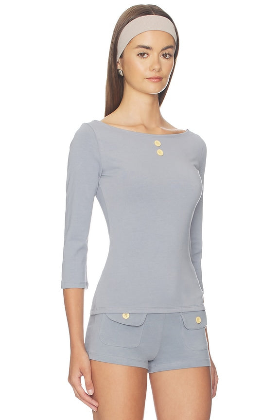 3/4 Boat Neck Top
