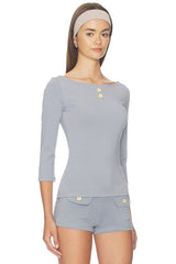 3/4 Boat Neck Top