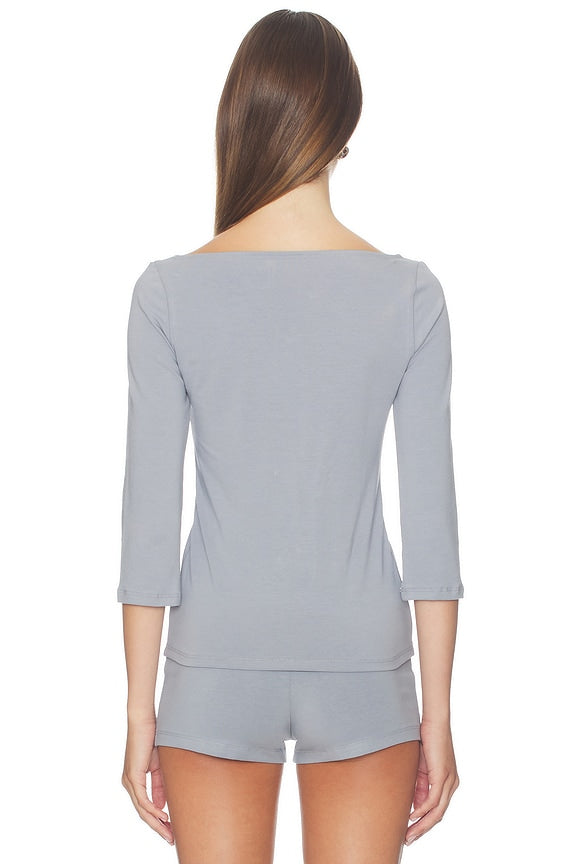 3/4 Boat Neck Top
