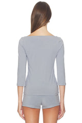 3/4 Boat Neck Top