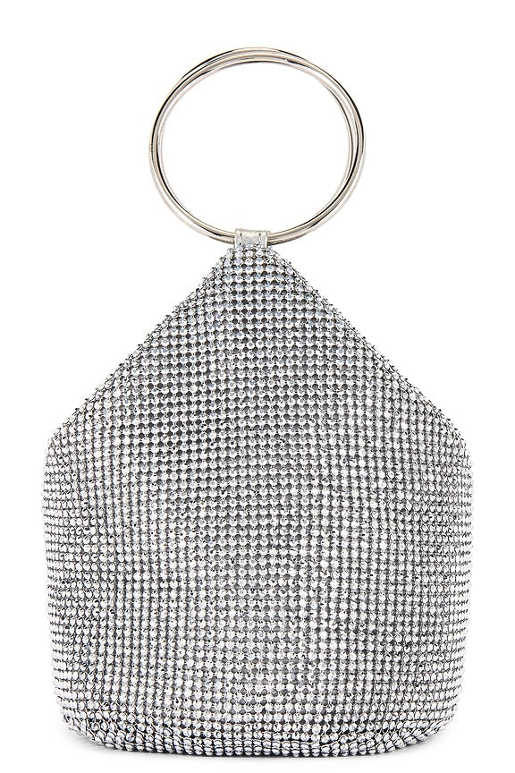 Ellie Crystal Mesh Ring Handle Bag