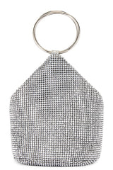Ellie Crystal Mesh Ring Handle Bag