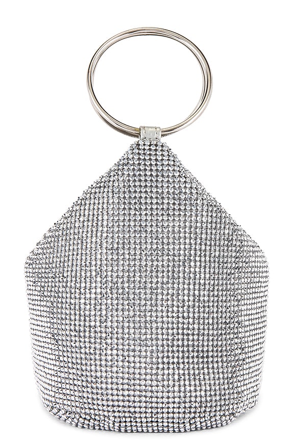 Ellie Crystal Mesh Ring Handle Bag