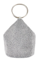 Ellie Crystal Mesh Ring Handle Bag