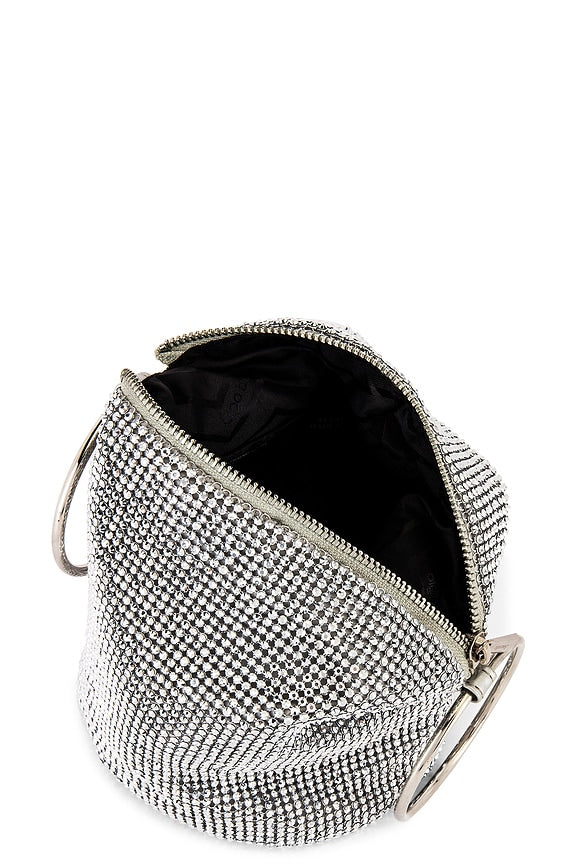 Ellie Crystal Mesh Ring Handle Bag