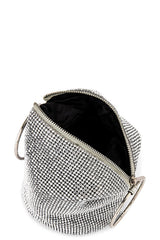 Ellie Crystal Mesh Ring Handle Bag