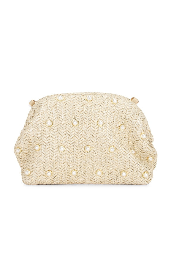 Kaia Studded Woven Clutch