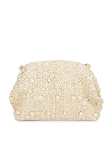 Kaia Studded Woven Clutch