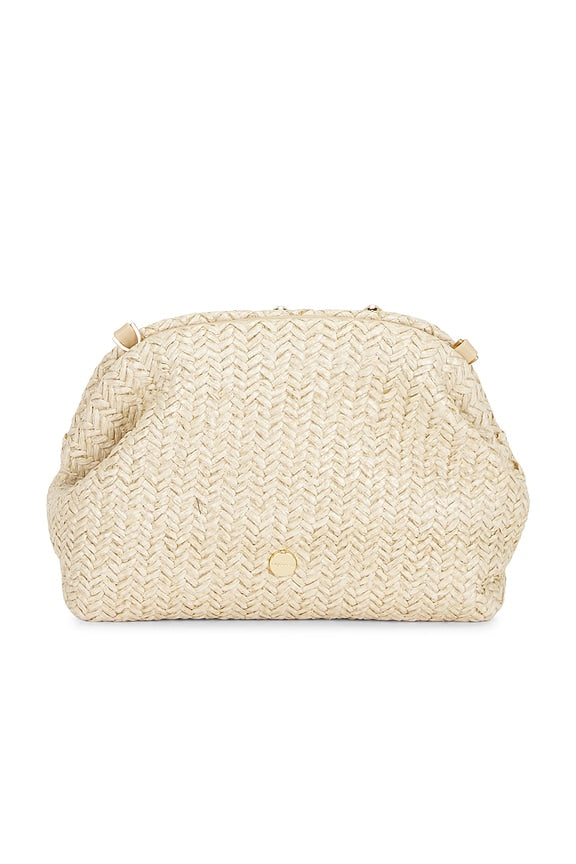 Kaia Studded Woven Clutch