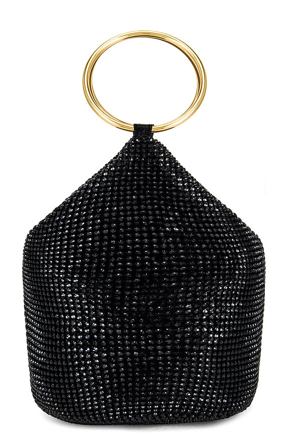 Ellie Crystal Mesh Ring Handle Bag