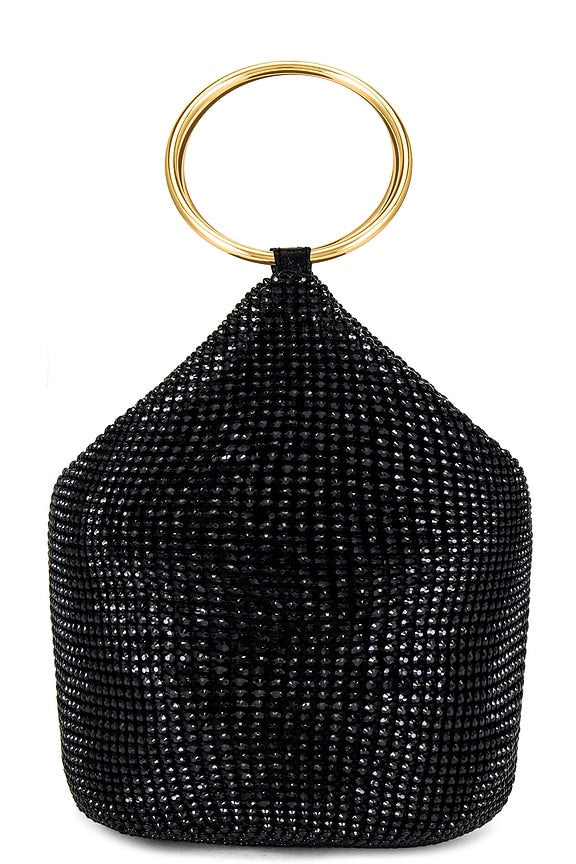 Ellie Crystal Mesh Ring Handle Bag