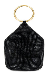 Ellie Crystal Mesh Ring Handle Bag