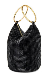 Ellie Crystal Mesh Ring Handle Bag