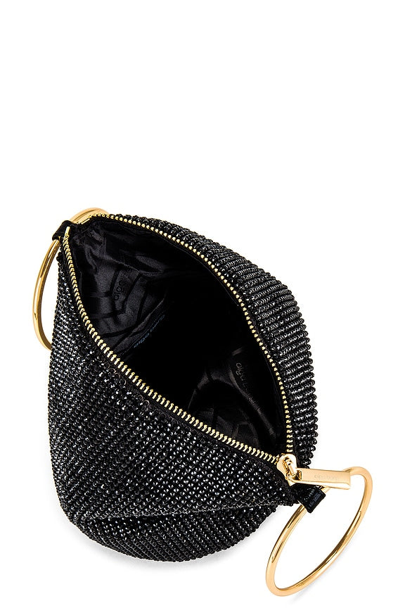 Ellie Crystal Mesh Ring Handle Bag