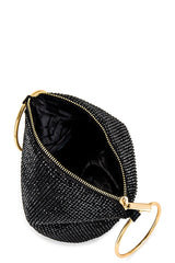 Ellie Crystal Mesh Ring Handle Bag