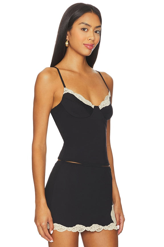 Delicious With Lace Rose Underwire Cami