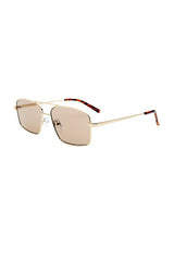 Nash Rectangular Sunglasses in Gold &amp; LightBrown