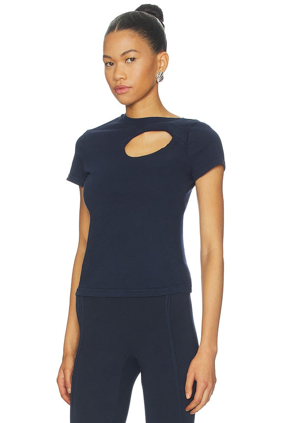 Padded Donut T-shirt in Dark Navy
