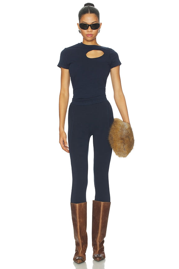 Padded Donut T-shirt in Dark Navy