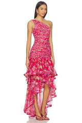 Peony Asymmetrical Maxi Dress