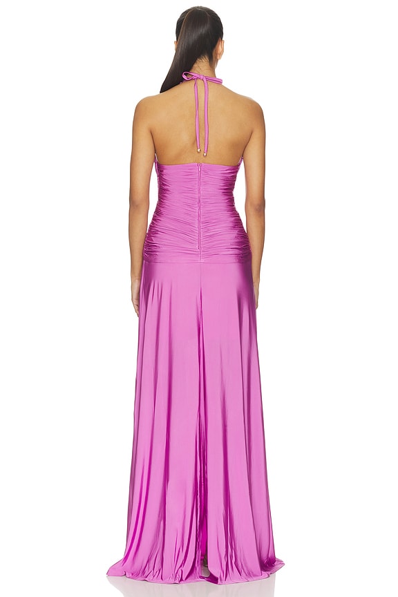Gisele Jersey Back Slit Maxi Dress