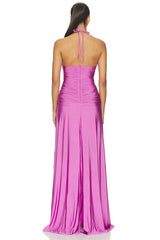 Gisele Jersey Back Slit Maxi Dress