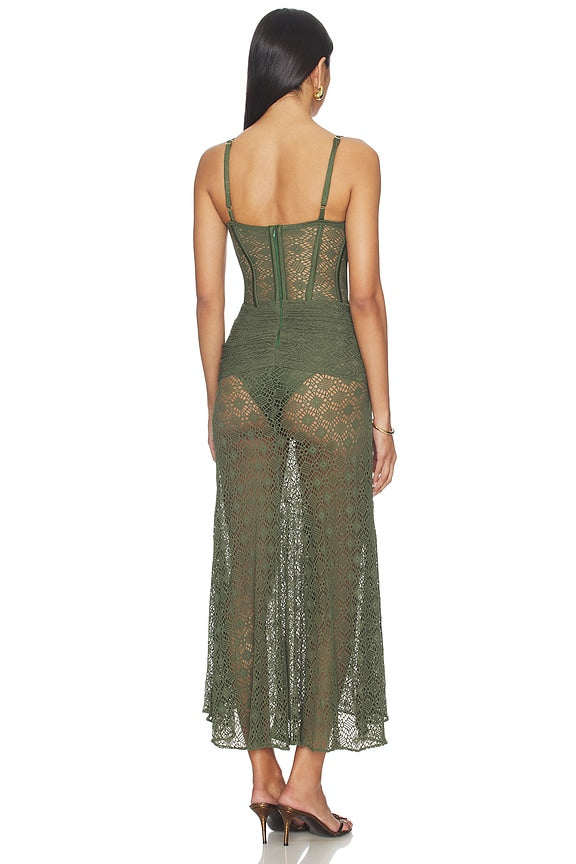Sirena Mesh Maxi Dress