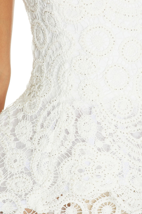 Gal Embroidery Peplum Maxi Dress