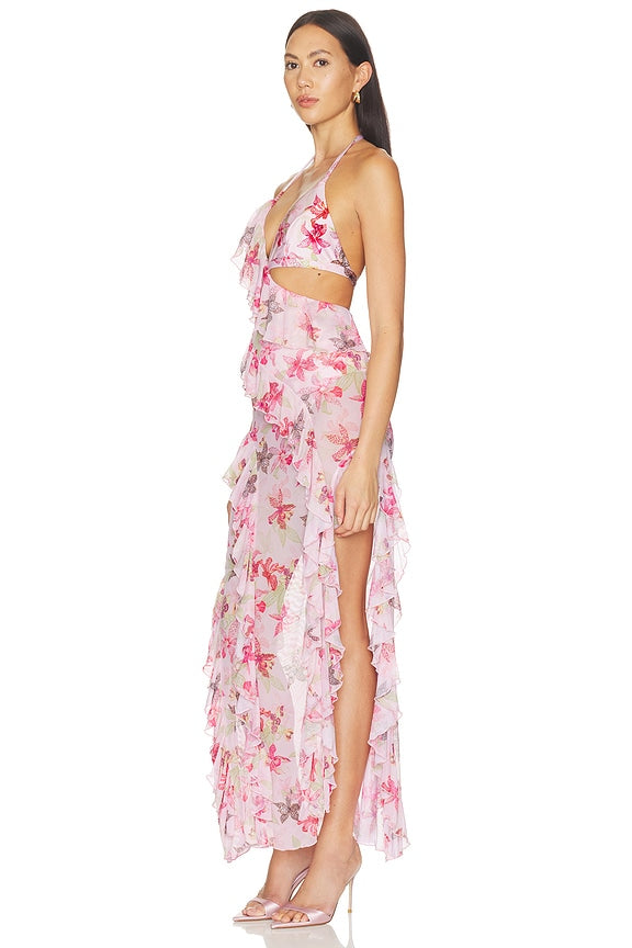 Orchid Bloom Long Dress