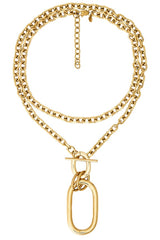 Large Carabiner Necklace in Waterproof/gol