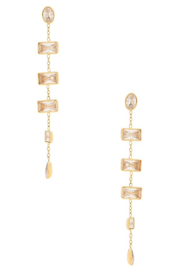Baguette Stone Drop Earrings