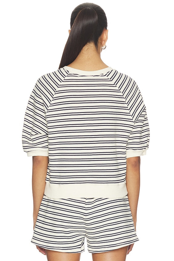 French Terry Bubble Sleeve Sweatshirt