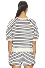 French Terry Bubble Sleeve Sweatshirt