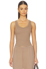 Structured Rib Bra Friendly Tank