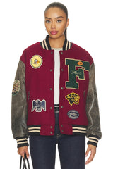 Crimson Letterman Jacket