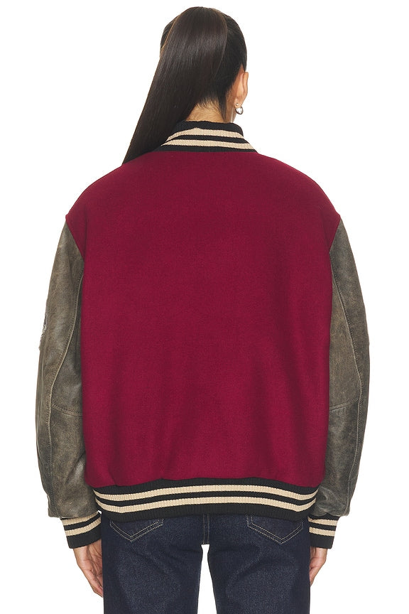Crimson Letterman Jacket