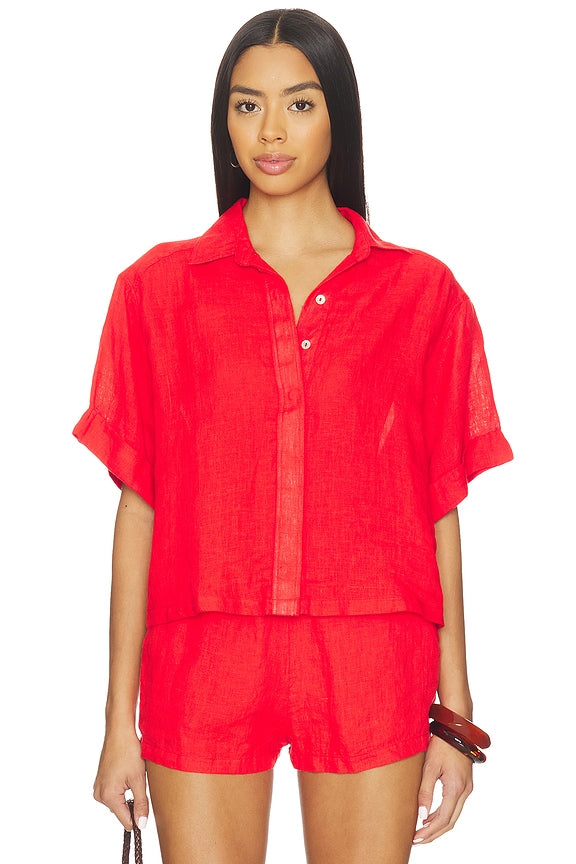 Linen Button Up Top