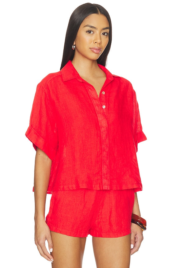 Linen Button Up Top