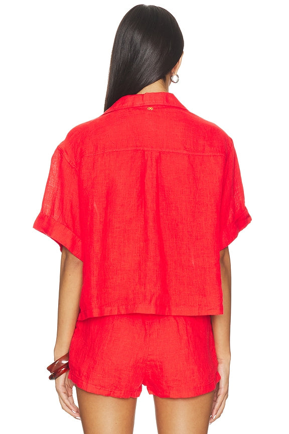 Linen Button Up Top